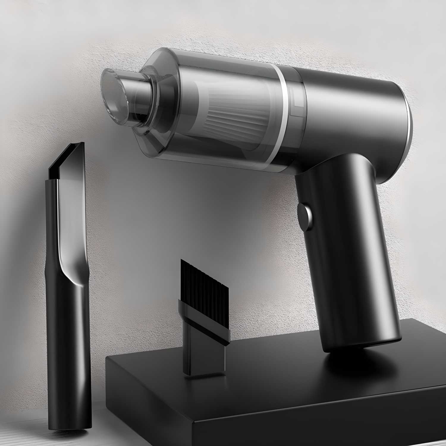 Portable Air Duster & Wireless Vacuum

Compact, powerful, and cordless — this 2-in-1 vacuum cleaner doubles as an air duster. Perfect for cleaning keyboards, car interiors, and small spaces. Lightweight (300g) with multiple attachments for precise cleaning.

Includes:
1 × Vacuum Cleaner
1 × Nozzle
1 × Brush Attachment

Material: Plastic & Metal
Color: Varies by availability