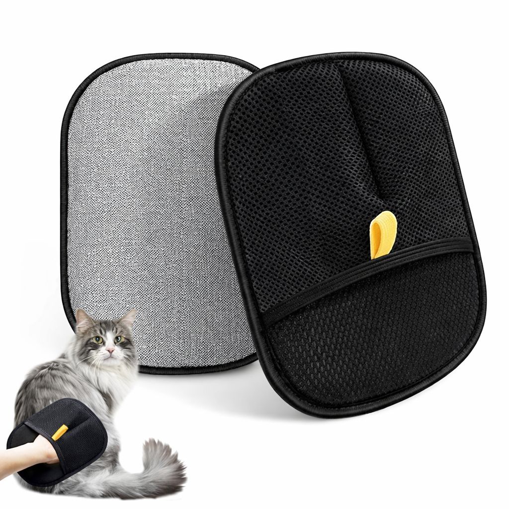 Pet Hair Removal Gloves, Static-Enhanced Pet Hair Removal Mitt.